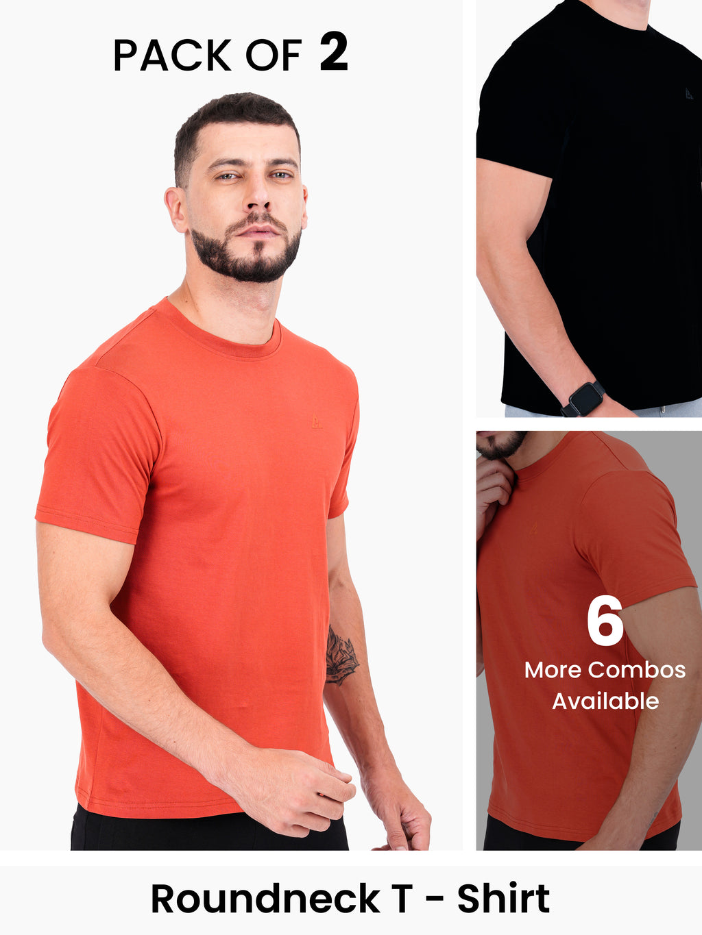 clanshans, supernox, t-shirts, roundneck, discount tshirts, combo offers, black and rust brown