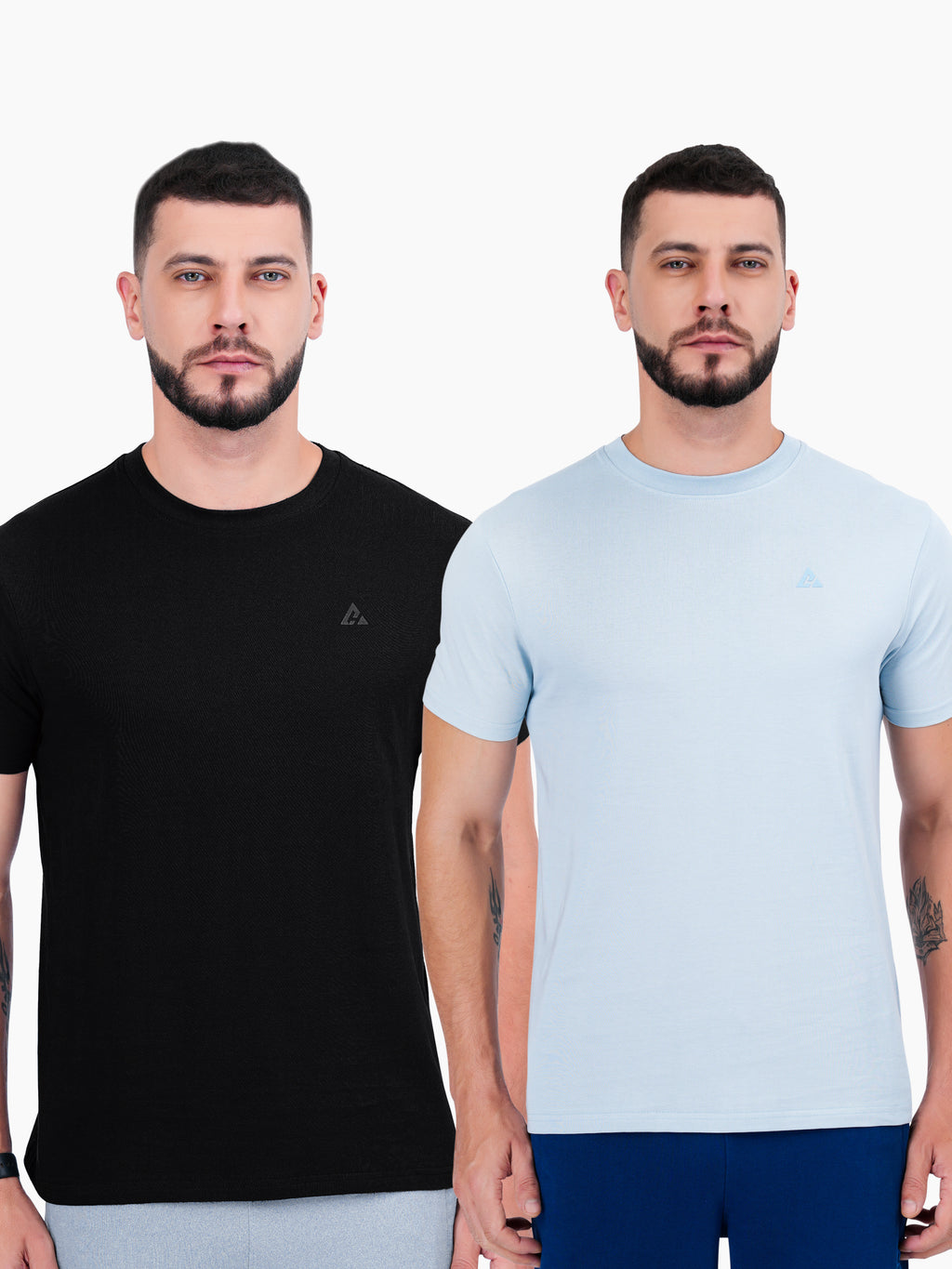 clanshans, supernox, t-shirts, roundneck, discount tshirts, combo offers, black and sky blue