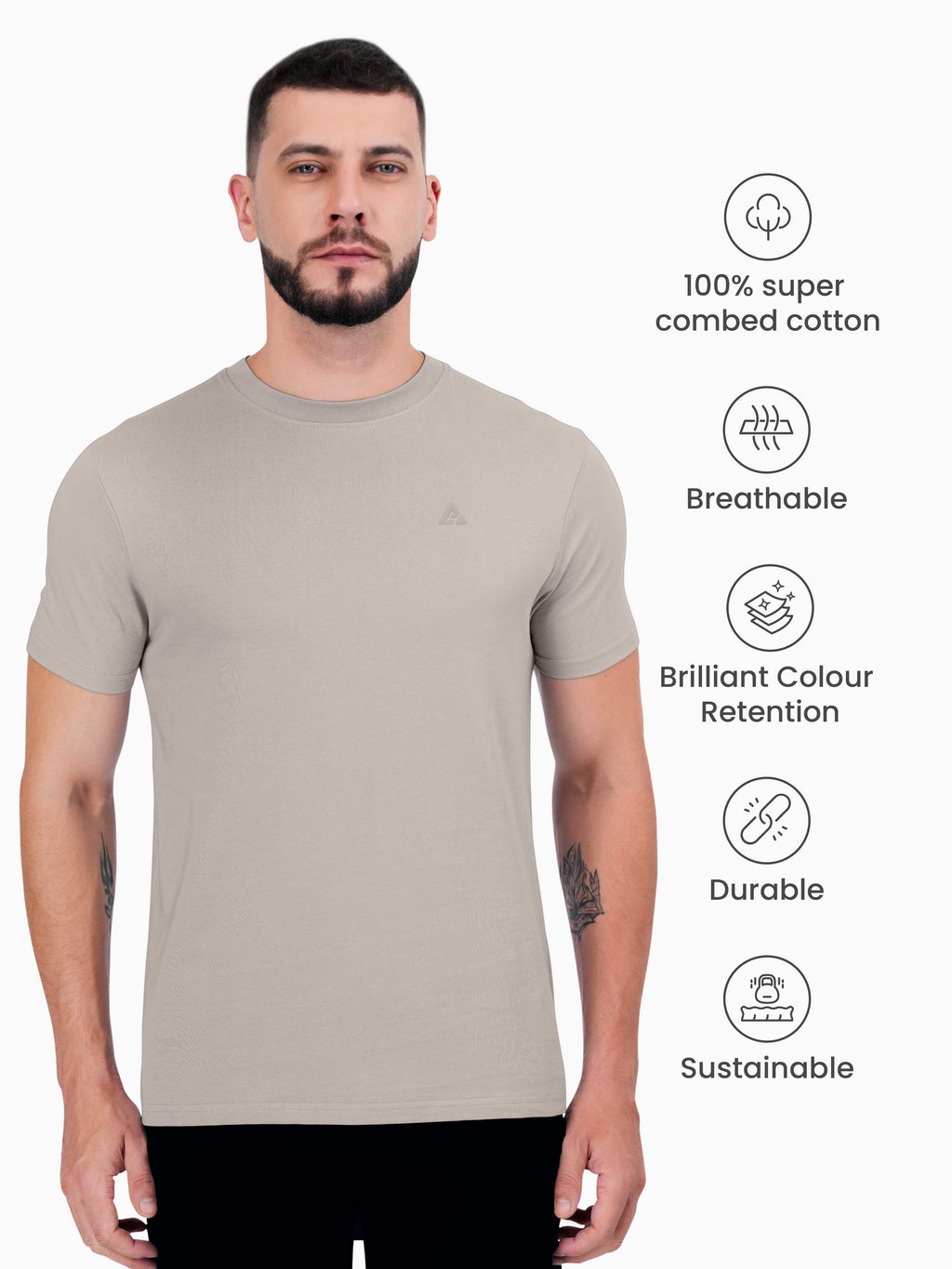 clanshans, supernox, t-shirts, roundneck, discount tshirts, combo offers, Ash Grey tshirts